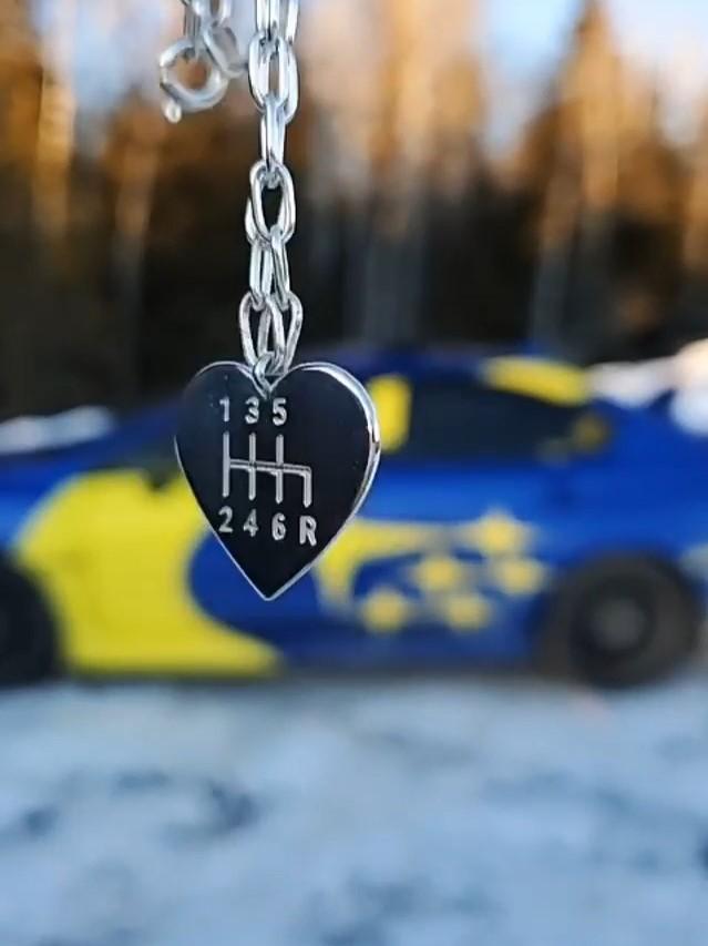 Gear Head Heart Necklace